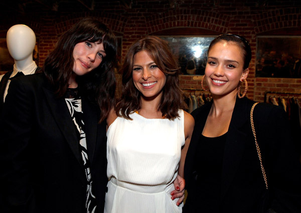 with Eva Mendes and Jessica Alba