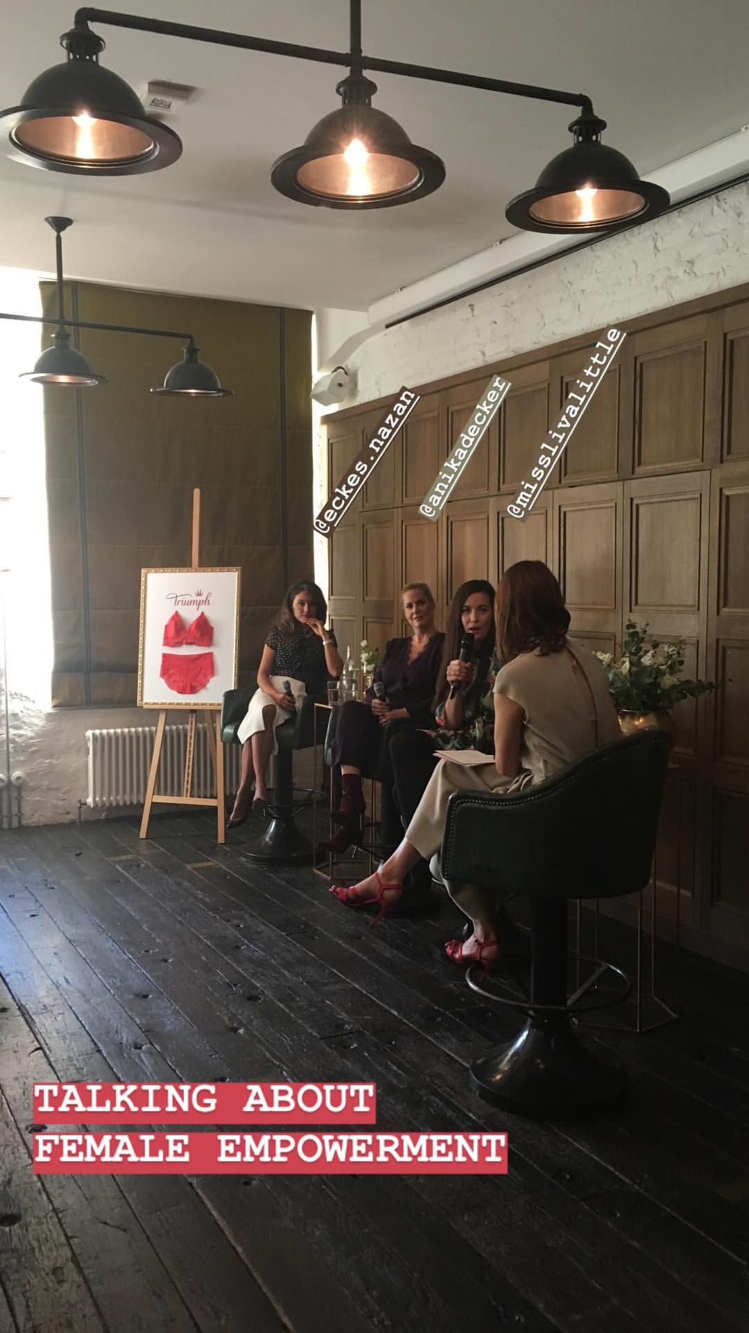 with Nazan Eckes, Anika Decker and Vera Hulbert, from Triumph Lingerie's Instagram