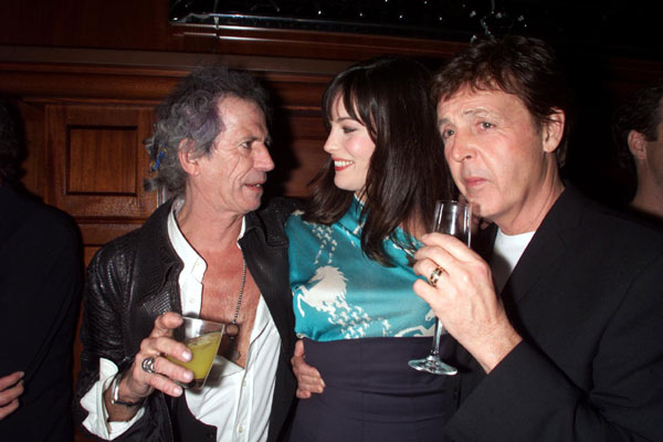 with Keith Richards and Paul McCartney