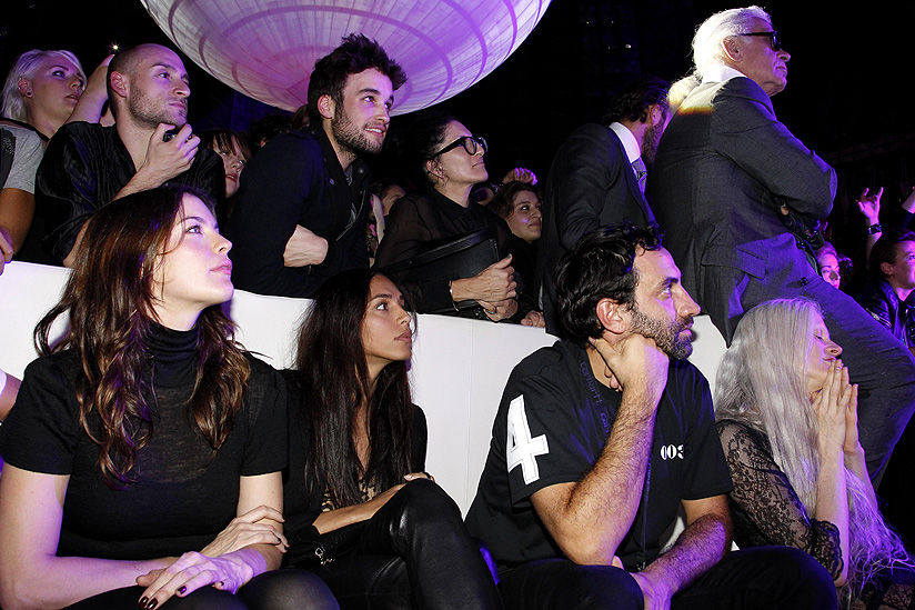 with Riccardo Tisci and Kristen McMenamy
