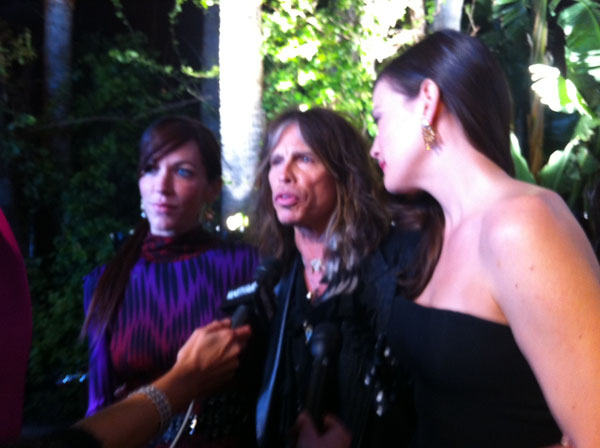 with Erin Brady and dad Steven Tyler