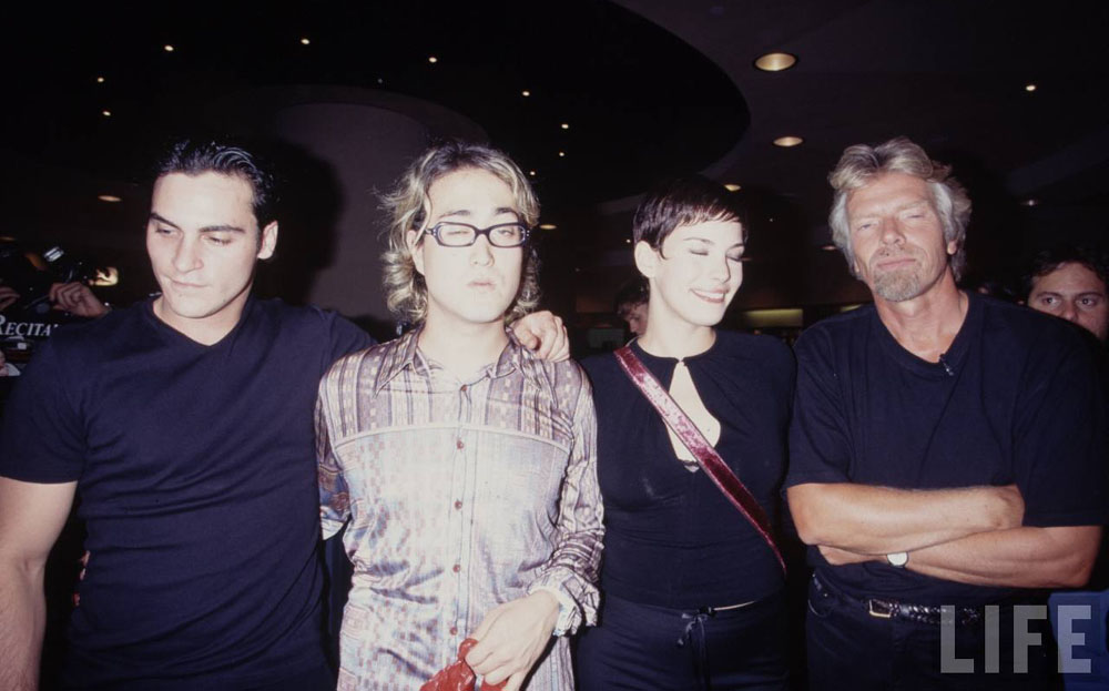 with Joaquin Phoenix, Sean Lennon and Richard Branson