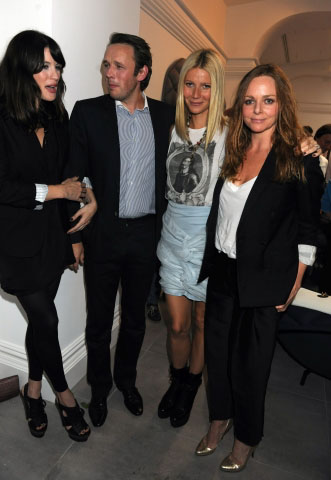 with Alasdhair Willis, Gwyneth Paltrow and Stella McCartney