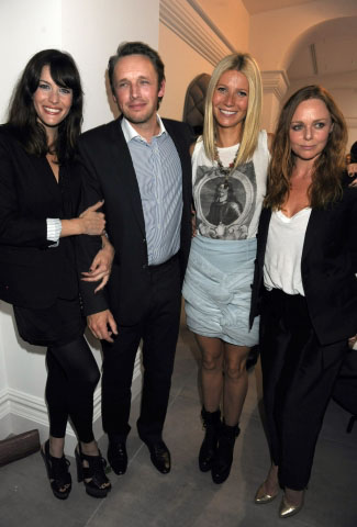 with Alasdhair Willis, Gwyneth Paltrow and Stella McCartney