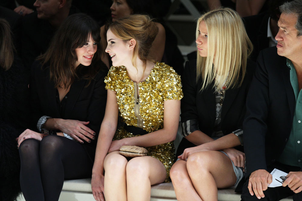 with Emma Watson, Gwyneth Paltrow and Mario Testino