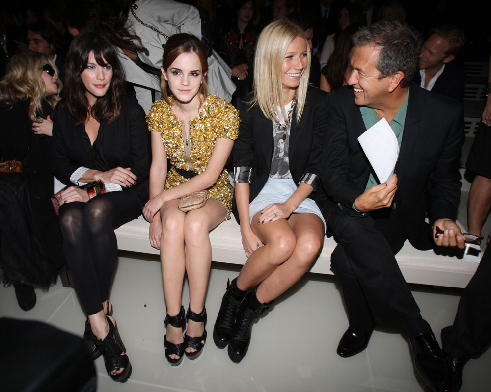 with Emma Watson, Gwyneth Paltrow and Mario Testino