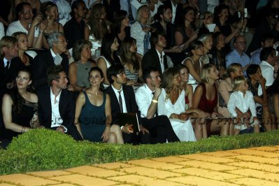 with husband Royston Langdon and Mia Maestro