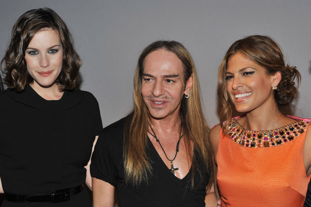 with John Galliano and Eva Mendes
