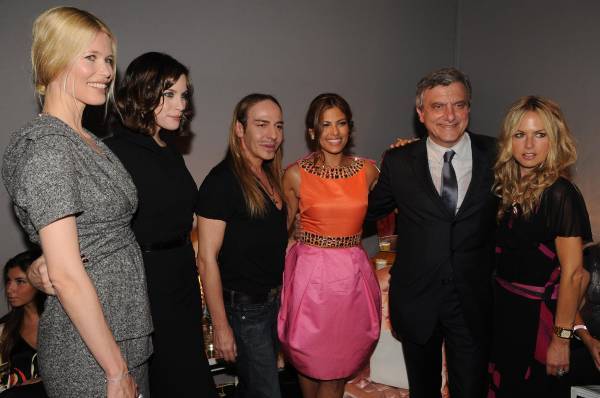 with Claudia Schiffer, John Galliano, Eva Mendes, Sidney Toledano and Rachel Zoe