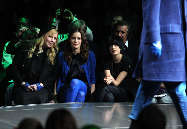 with mom Bebe Buell and Agyness Deyn