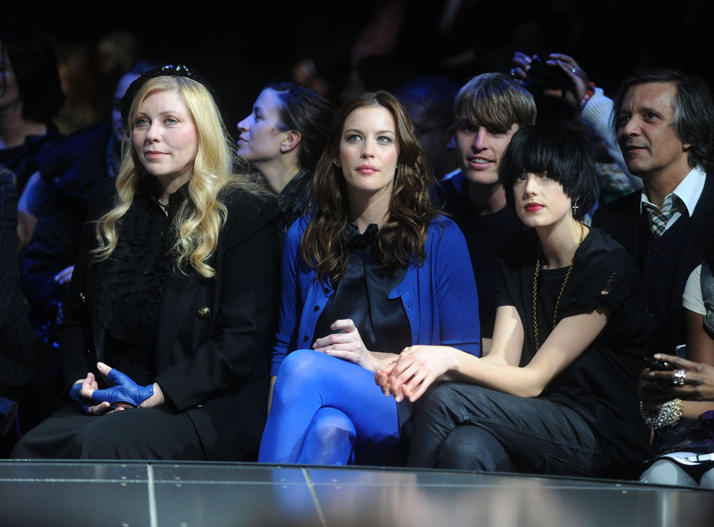 with mom Bebe Buell and Agyness Deyn