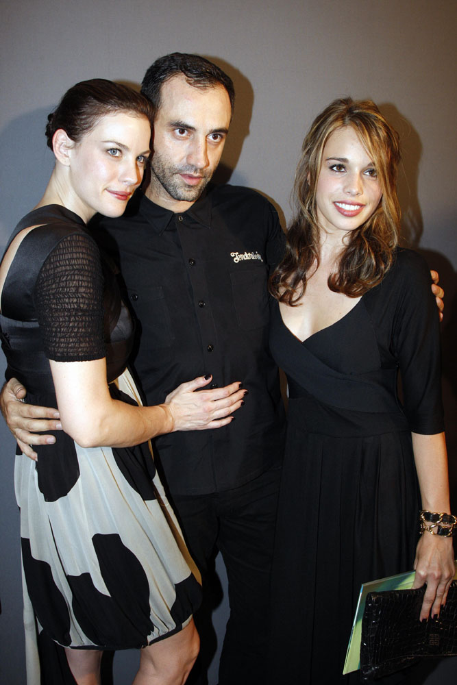 with Riccardo Tisci and sister Chelsea Tyler