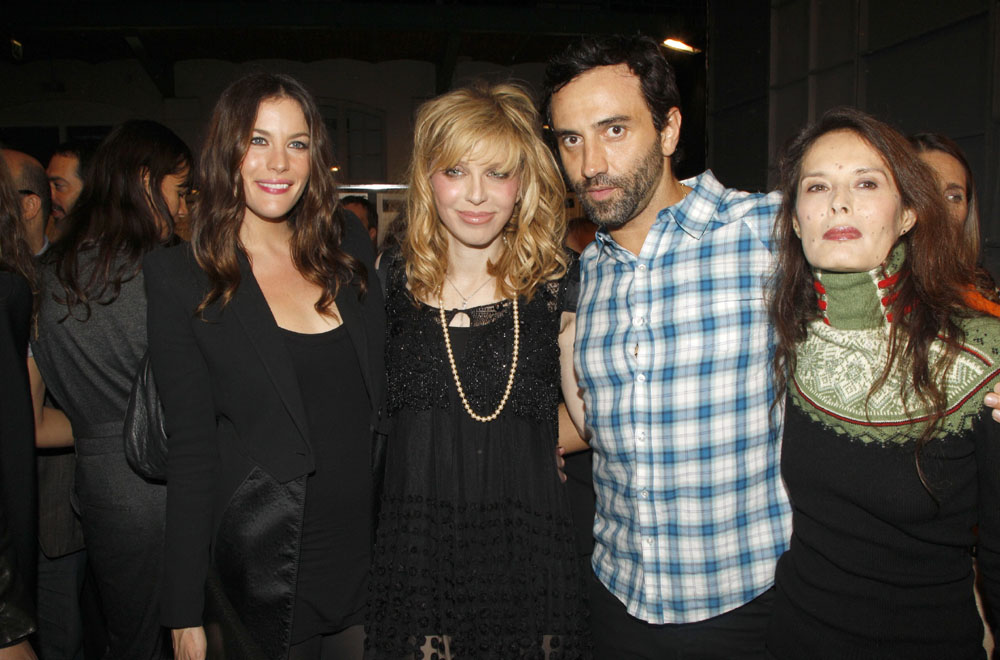 with Courtney Love, Riccardo Tisci and Bambou
