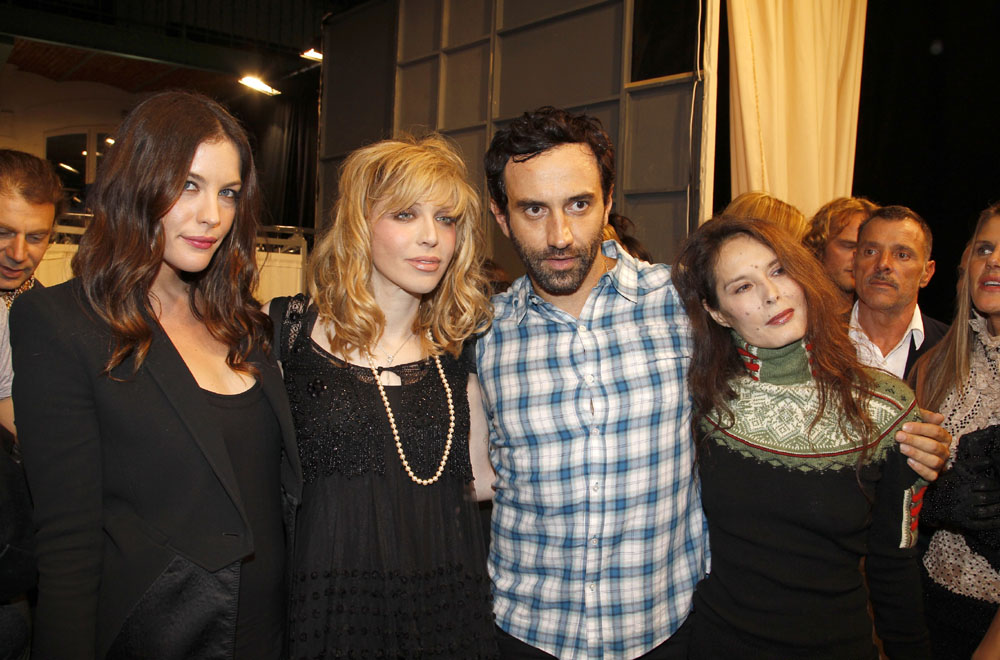 with Courtney Love, Riccardo Tisci and Bambou