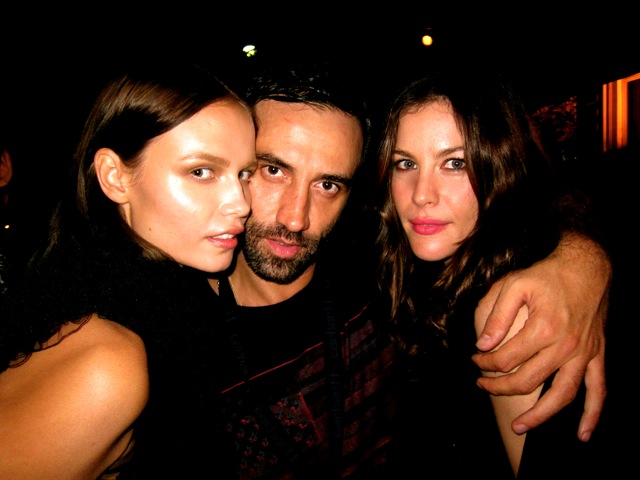 with Natasha Poly and Riccardo Tisci