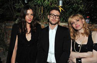 with Justin Timberlake and Courtney Love