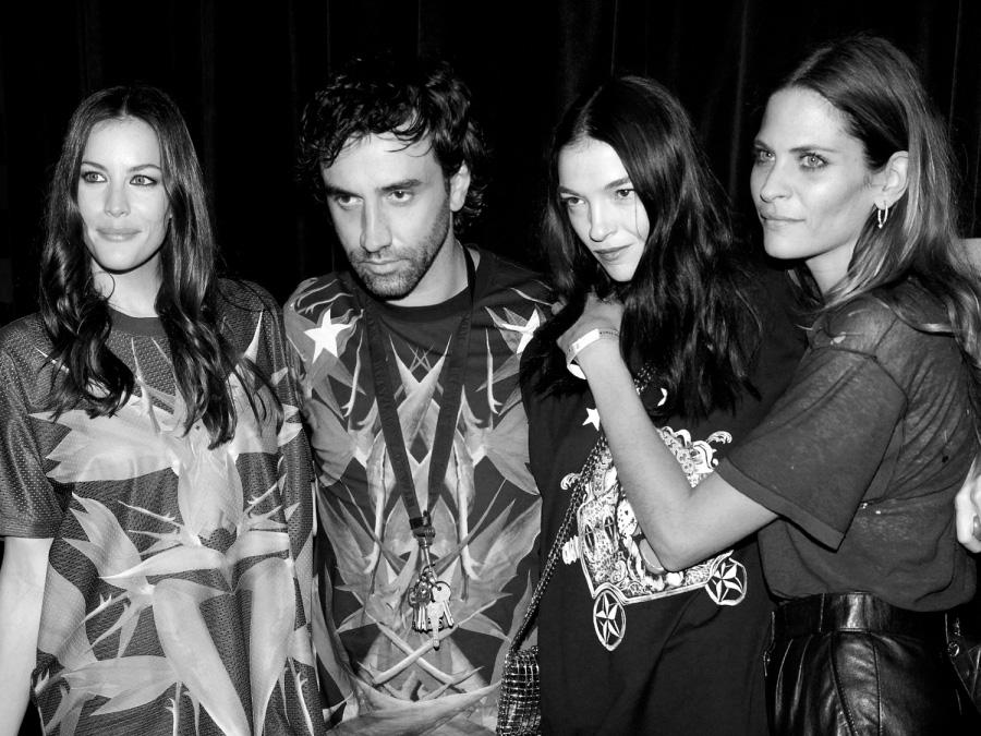 with Riccardo Tisci, Mariacarla Boscono and Frankie Rayder