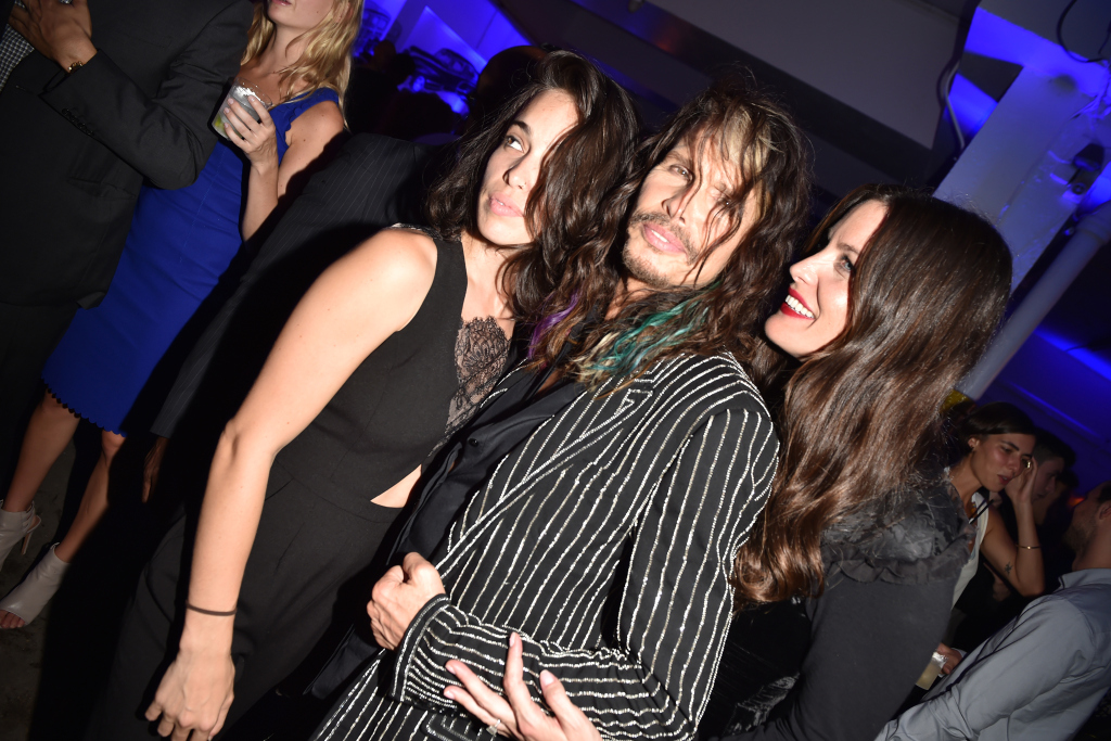 with sister Chelsea and dad Steven Tyler