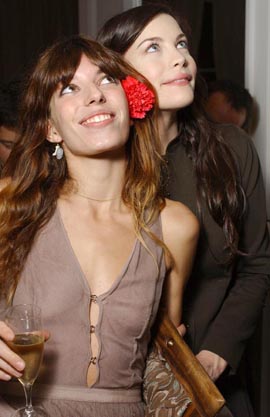 with Lou Doillon - at Givenchy's Haute Couture Spring/Summer 2004 show, Paris, January 20th 2004