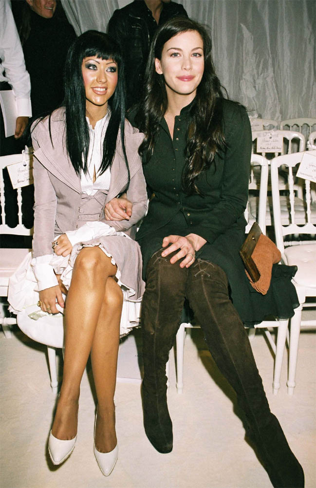 with Christina Aguilera - at Givenchy's Haute Couture Spring/Summer 2004 show, Paris, January 20th 2004