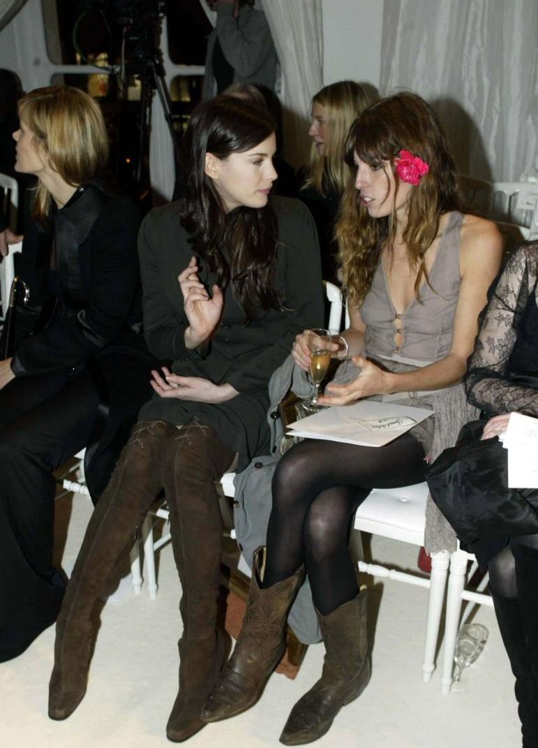 with Lou Doillon - at Givenchy's Haute Couture Spring/Summer 2004 show, Paris, January 20th 2004