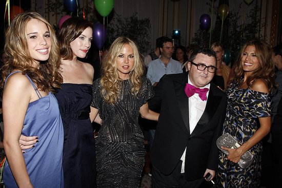with sister Chelsea Tyler, Rachel Zoe, Alber Elbaz and Eva Mendes