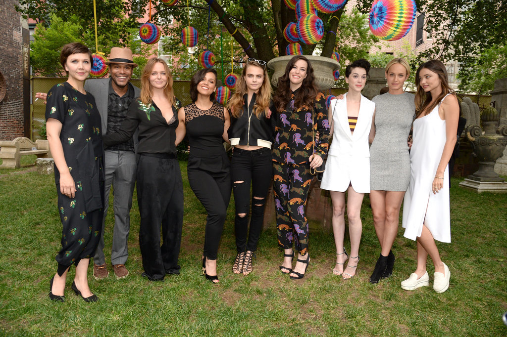 with Maggie Gyllenhaal, Maxwell, Stella McCartney, Alicia Keys, Cara Delevingne, Annie Clark, Amber Valletta and Miranda Kerr