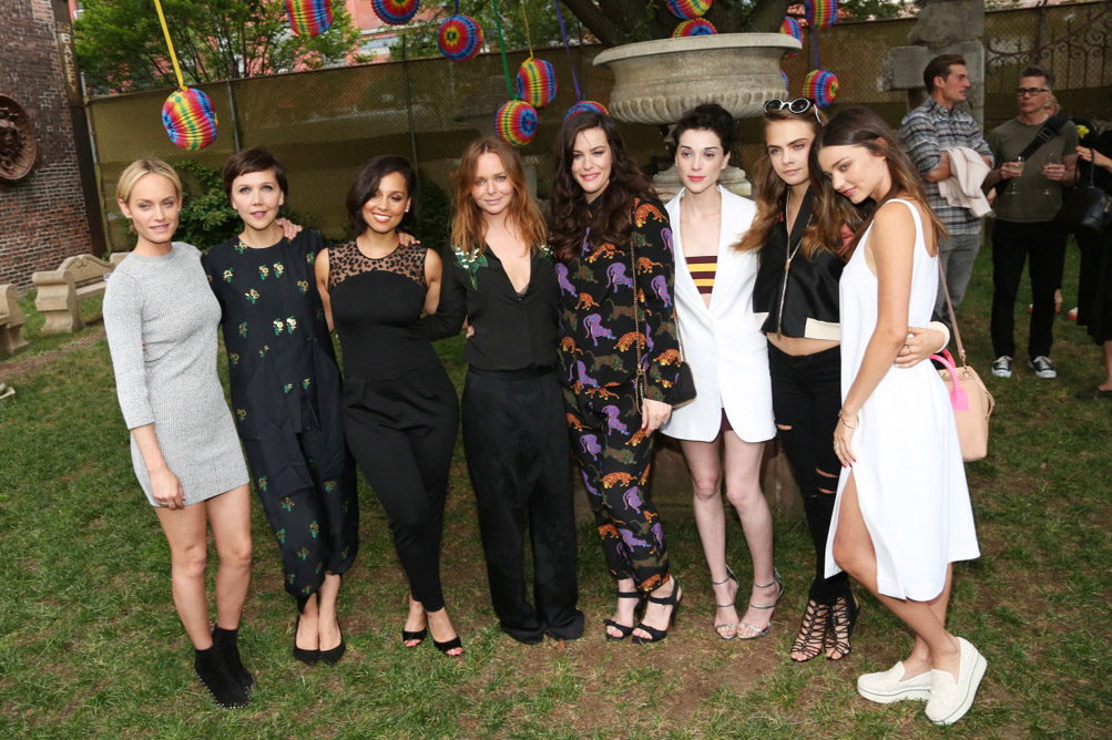 with Amber Valletta, Maggie Gyllenhaal, Alicia Keys, Stella McCartney, Annie Clark, Cara Delevingne and Miranda Kerr