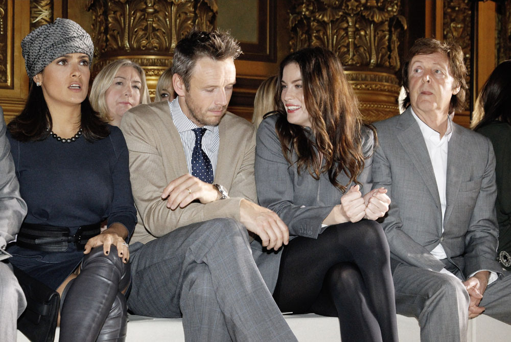 with Salma Hayek, Alasdhair Willis and Paul McCartney