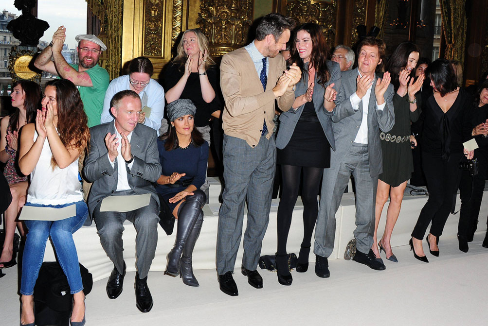 with Salma Hayek, Alasdhair Willis, Paul McCartney and Nancy Shevell