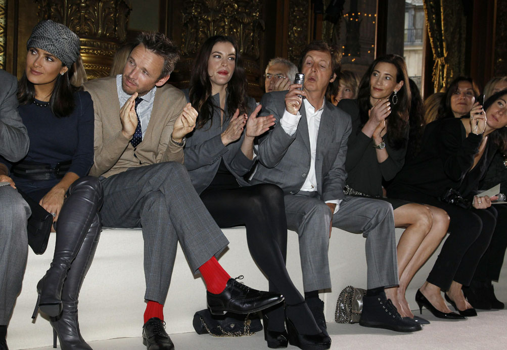 with Salma Hayek, Alasdhair Willis, Paul McCartney, Nancy Shevell and Mary McCartney