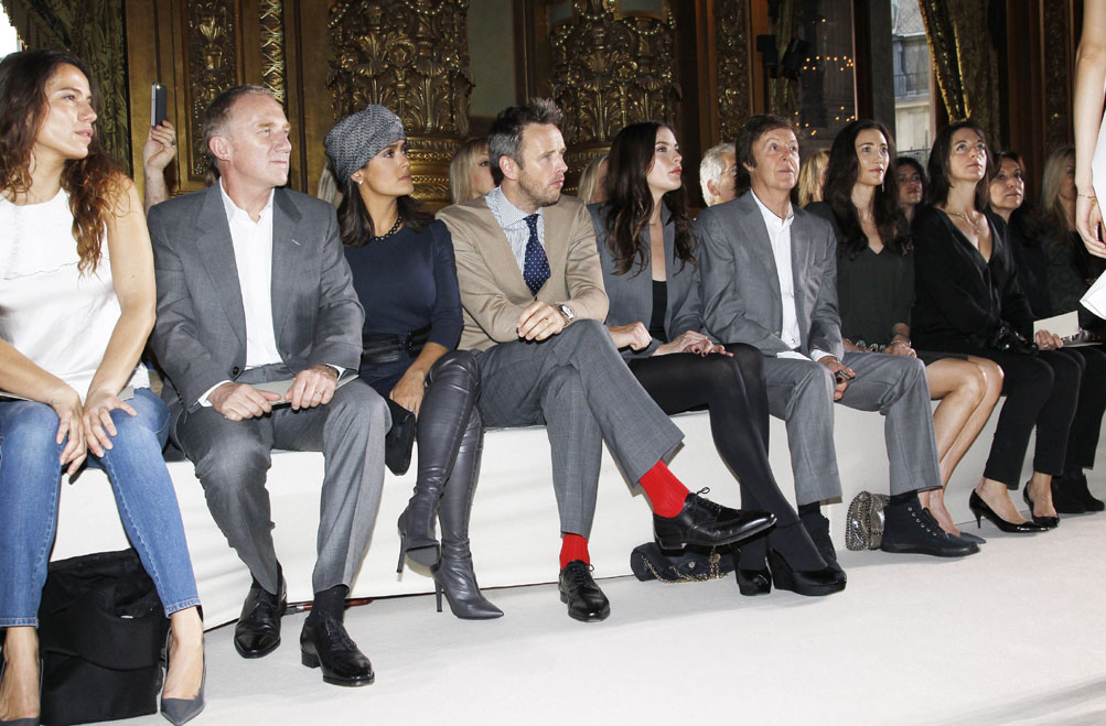 with Salma Hayek, Alasdhair Willis, Paul McCartney, Nancy Shevell and Mary McCartney