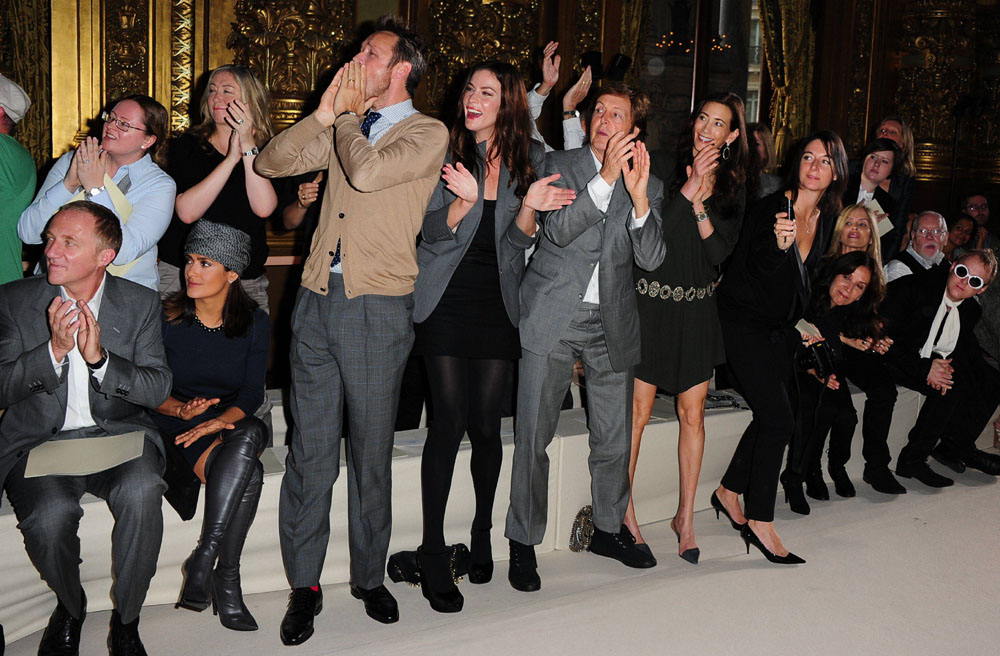 with Salma Hayek, Alasdhair Willis, Paul McCartney, Nancy Shevell and Shevell and Mary McCartney