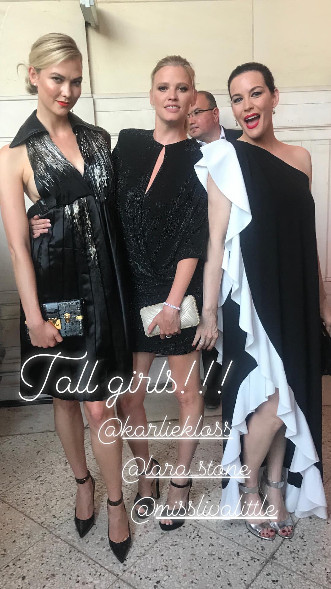 with Karlie Kloss and Lara Stone, from Liv's Instagram