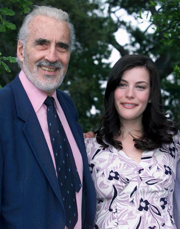 with Christopher Lee - at Cannes 2001