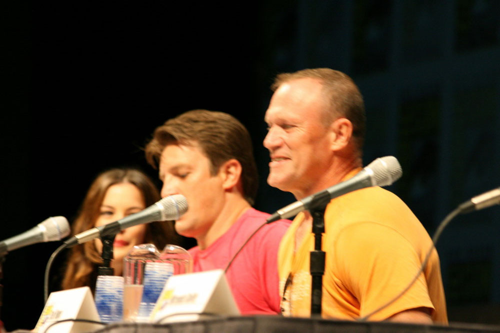 with Nathan Fillion and Michael Rooker