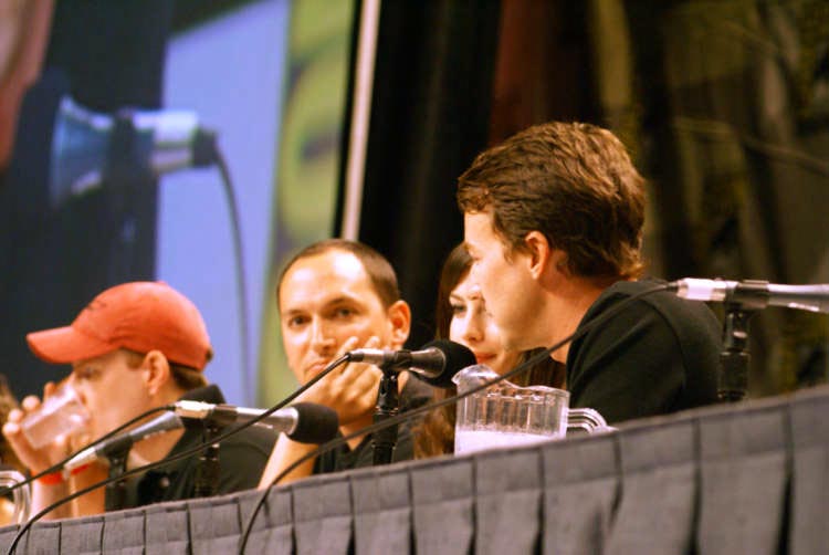 with "The Incredible Hulk" cast and crew