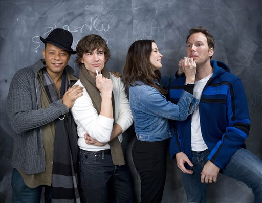 with Terence Howard, Christopher Gorham and Patrick Wilson at The Samsung Galaxy Tab Lift