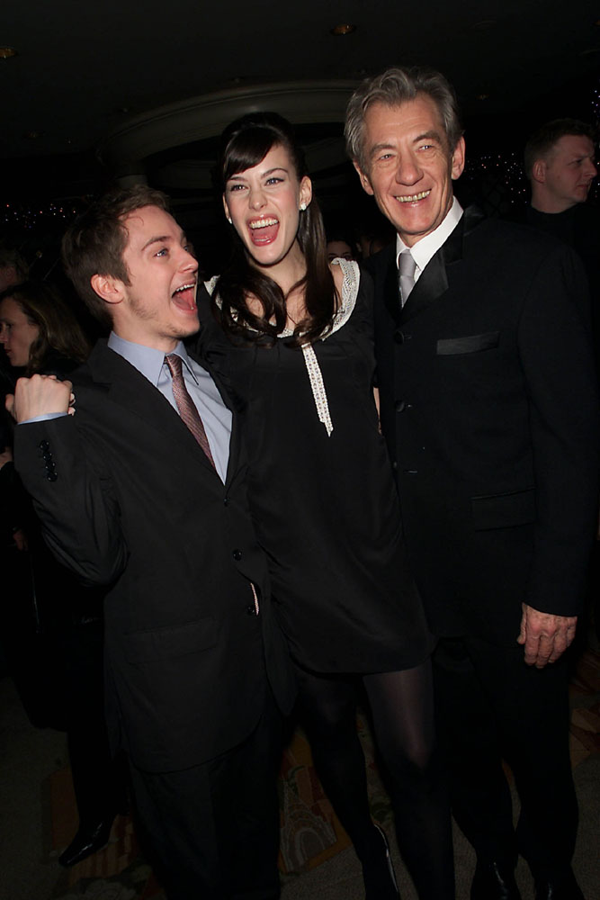 with Elijah Wood and Ian McKellen