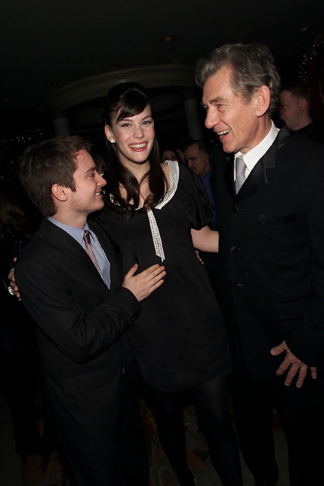 with Elijah Wood and Ian McKellen