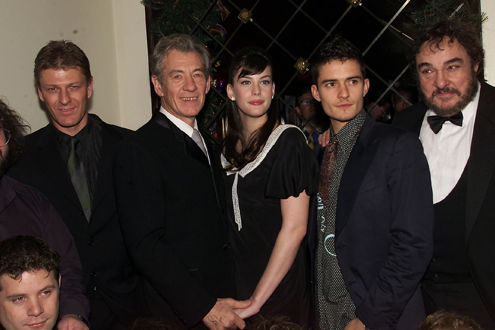 with Sean Bean, Ian McKellen, Orlando Bloom and John Rhys-Davies