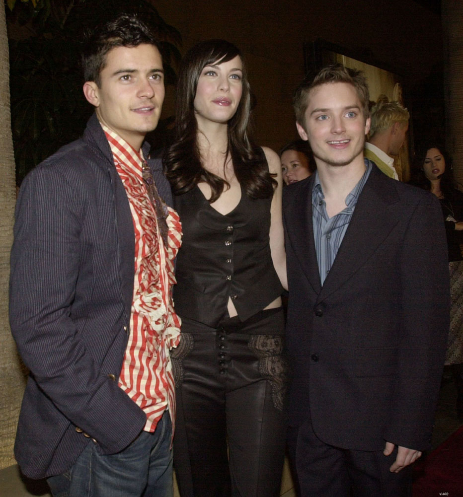 with Elijah Wood and Orlando Bloom - at The Fellowship Of The Ring LA's Premiere
