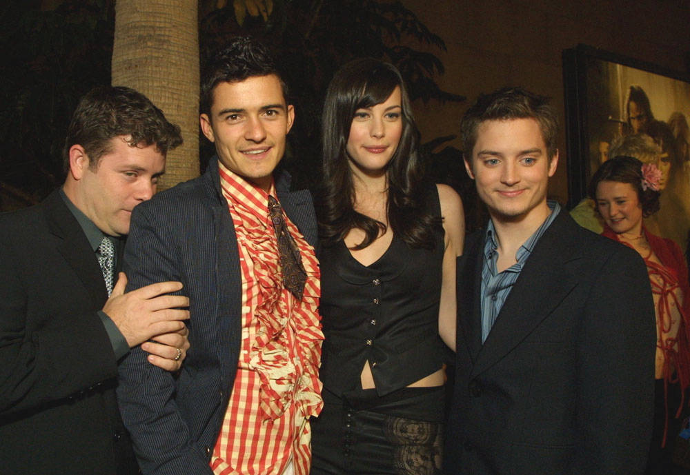 with Sean Astin, Orlando Bloom and Elijah Wood - at The Fellowship Of The Ring LA's Premiere