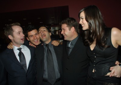 with Billy Boyd, Orlando Bloom and Sean Astin - at The Fellowship Of The Ring LA's Premiere