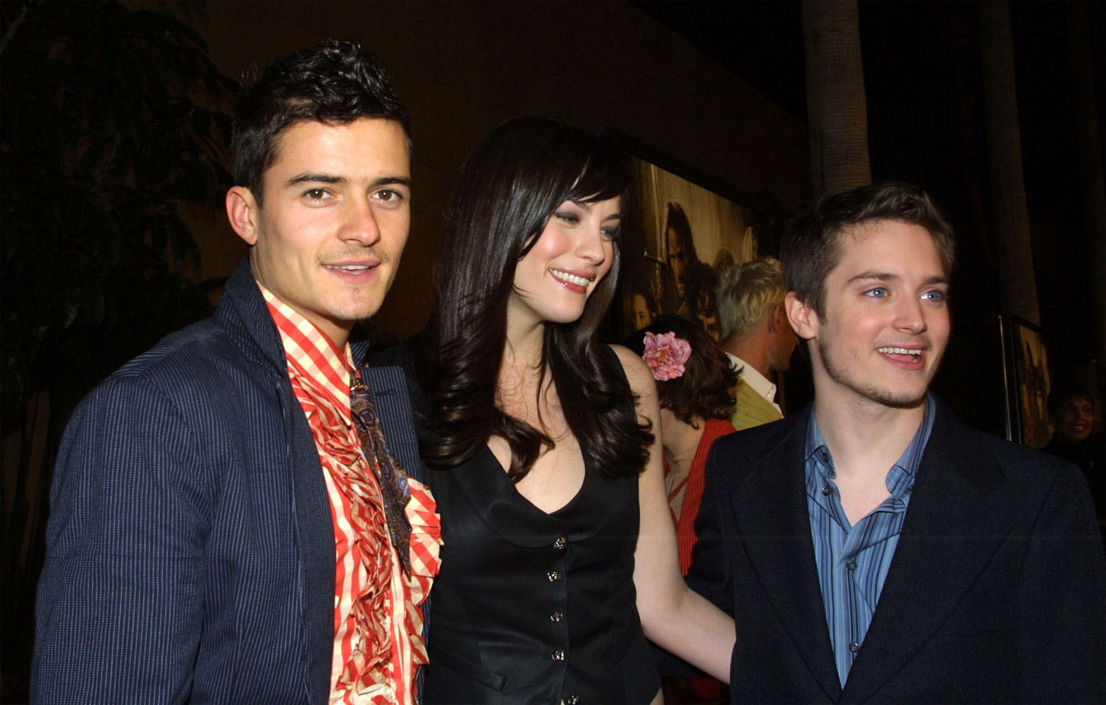 with Orlando Bloom and Elijah Wood - at The Fellowship Of The Ring LA's Premiere