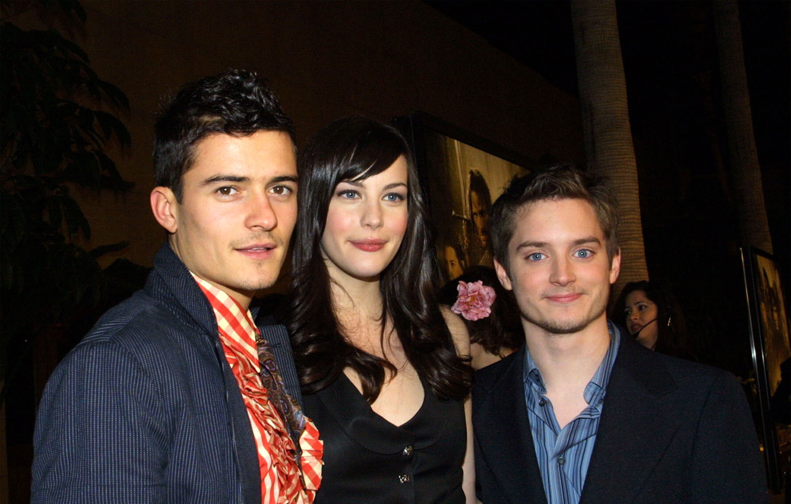 with Orlando Bloom and Elijah Wood - at The Fellowship Of The Ring LA's Premiere
