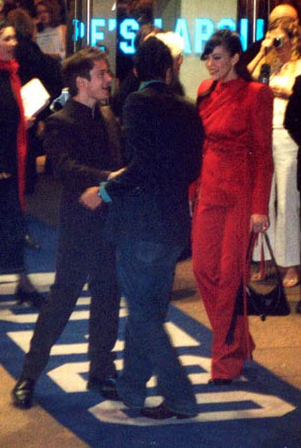 with Elijah Wood and Orlando Bloom - at The Fellowship Of The Ring Premiere
