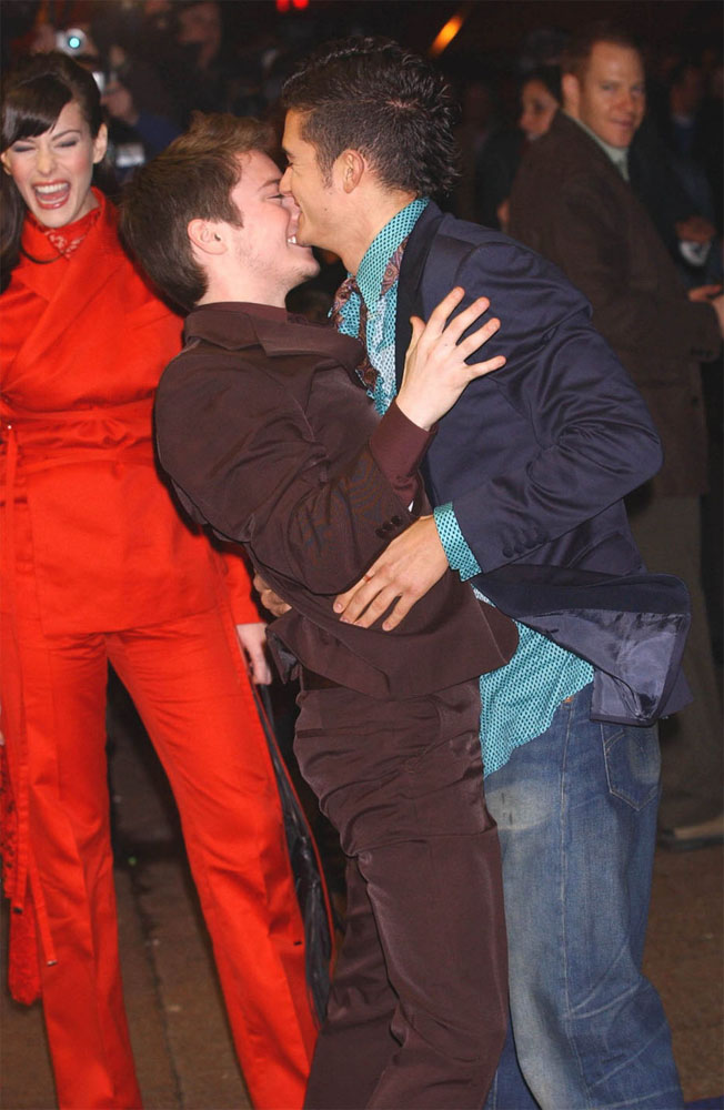 with Elijah Wood and Orlando Bloom