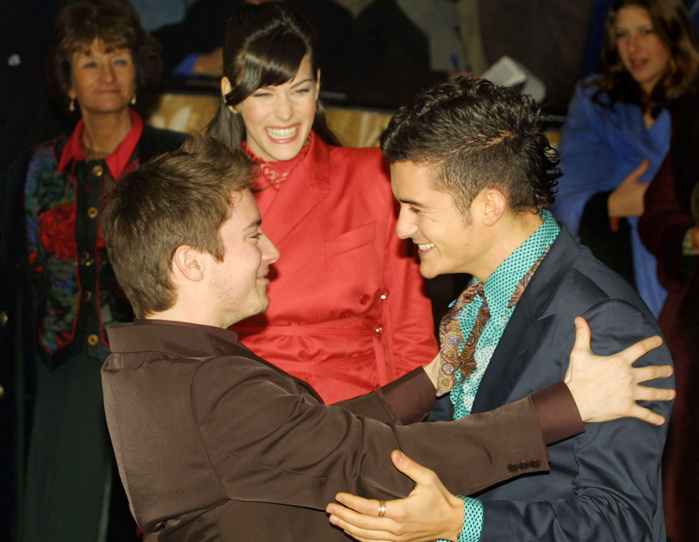 with Elijah Wood and Orlando Bloom