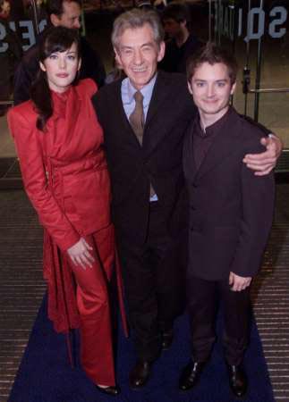 with Ian McKellen and Elijah Wood